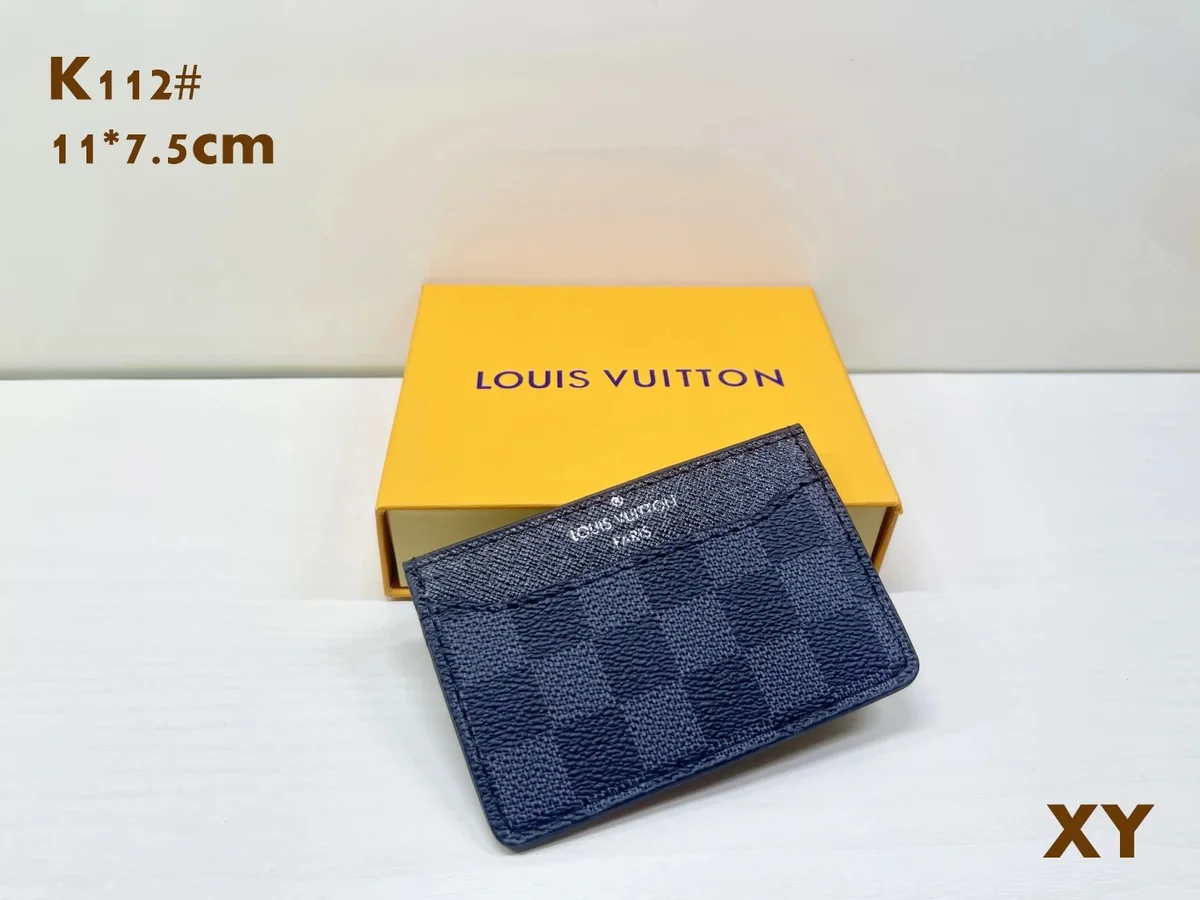 Louis Vuitton Louis Vuitton Damier K112-4 Blue Card Holder Blue