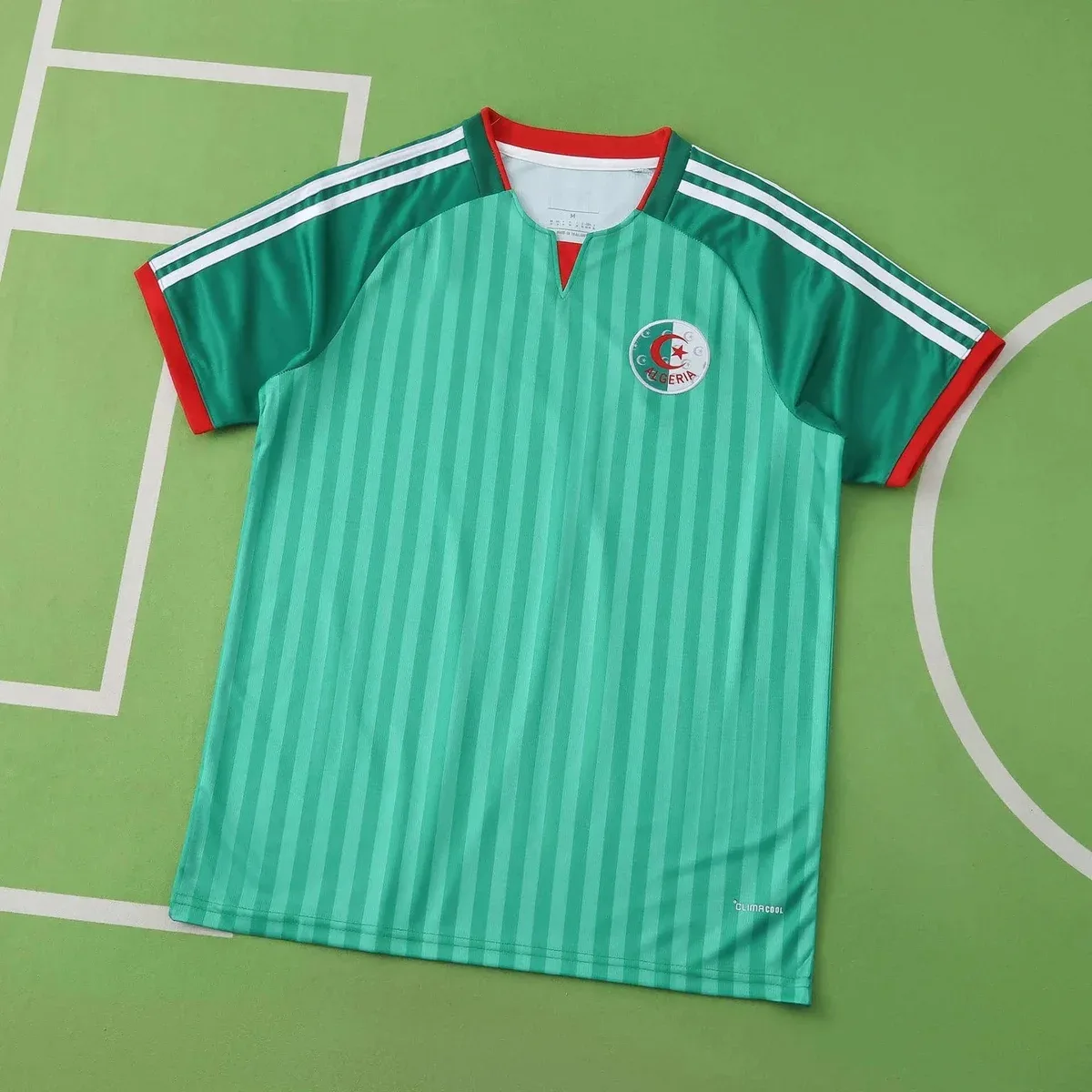 Adidas Adidas Classic Football Jersey Green Striped Green - 1