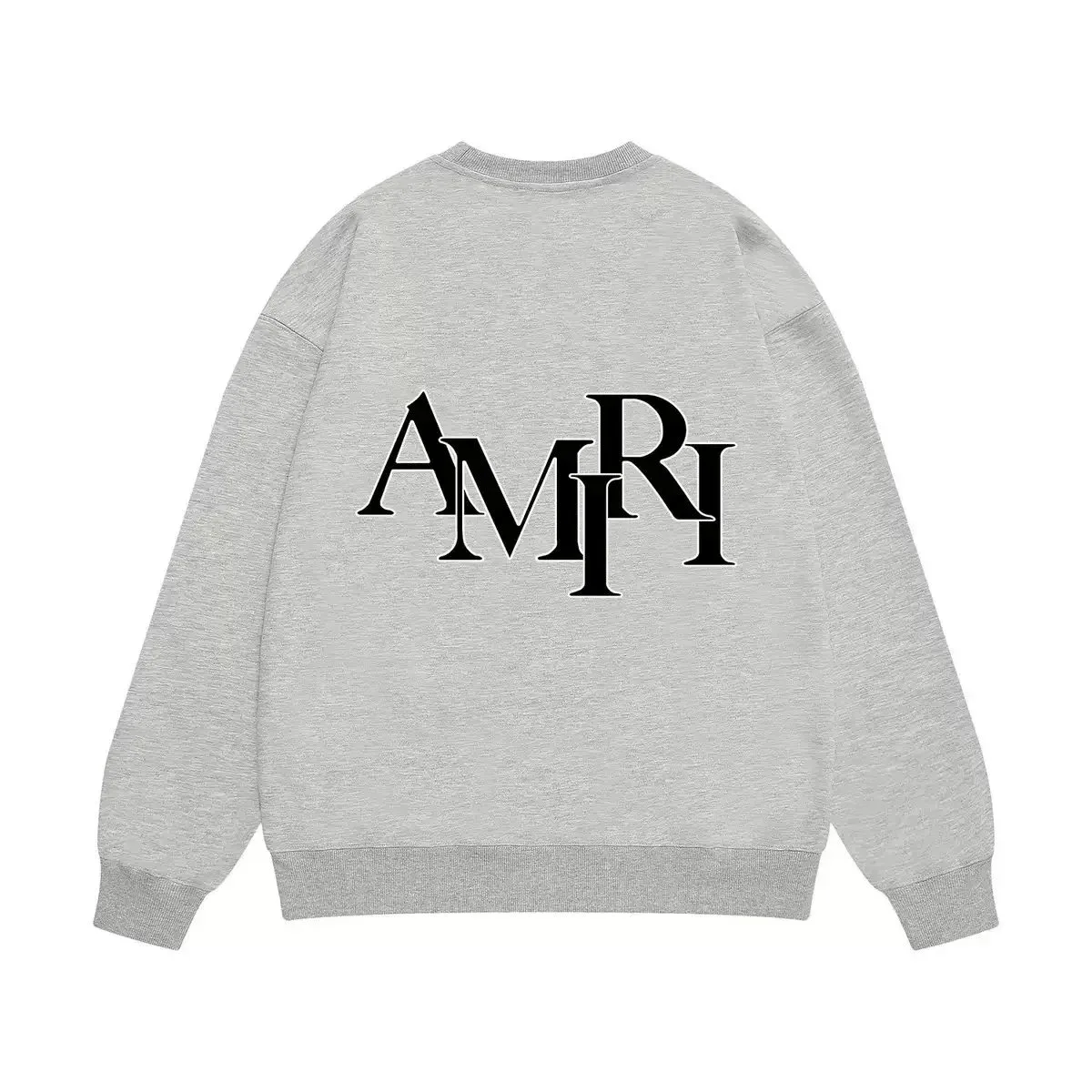 Amiri Amiri Grey AMRI Logo Crewneck Sweatshirt Grey - 1