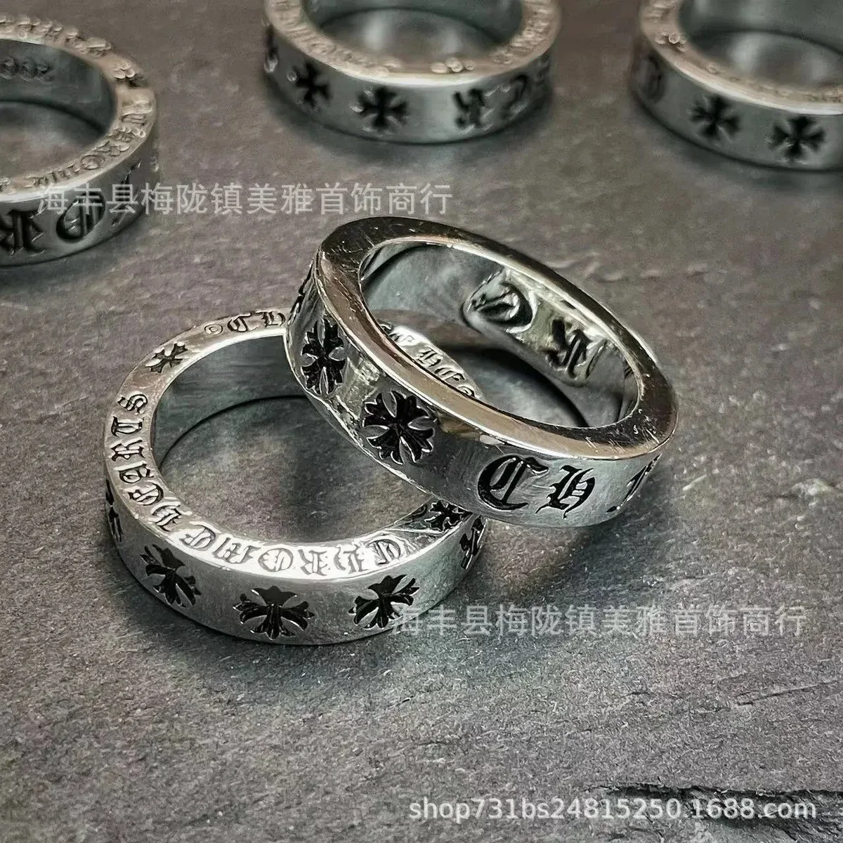 Chrome Hearts Chrome Hearts CH Cross Ring Eternal Heart Silver Jewelry Silver - 1
