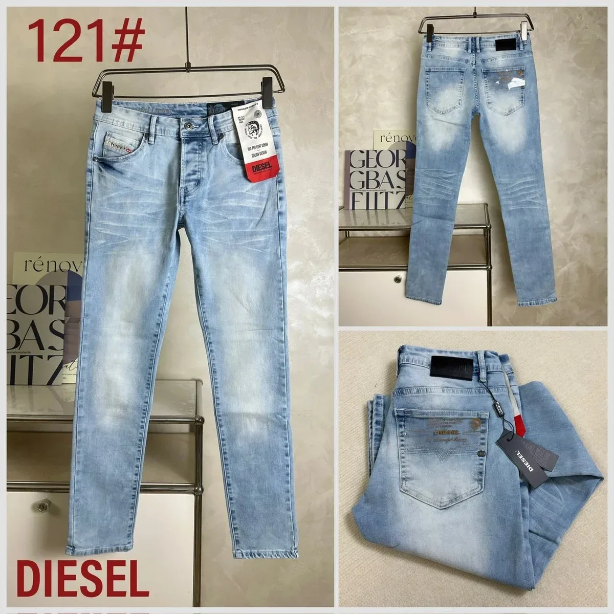 Diesel Diesel Light Wash Blue Jeans Blue - 1