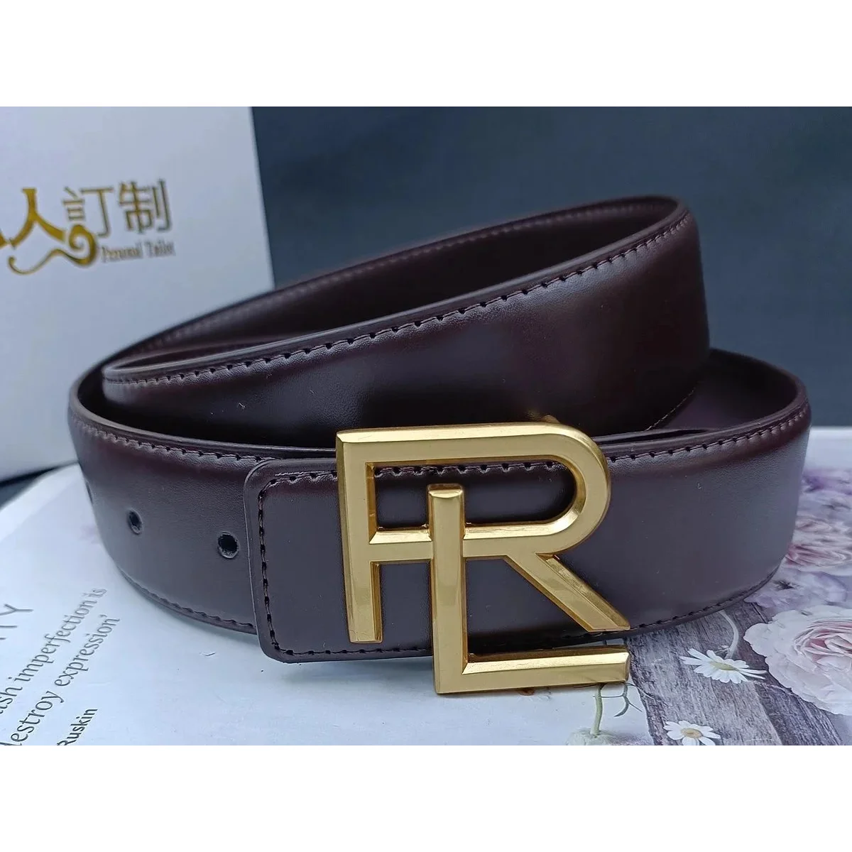 Polo Ralph Lauren Ralph Lauren Classic Logo Brown Leather Belt Brown - 1