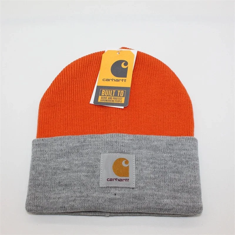 Carhartt Carhartt Orange Grey Beanie Hat Orange - 1