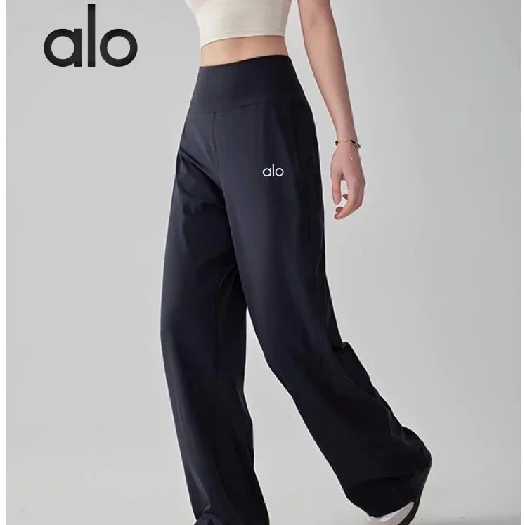Alo Yoga Alo Advanced Wide Leg Pants Advanced Black Bottoms Black - 1