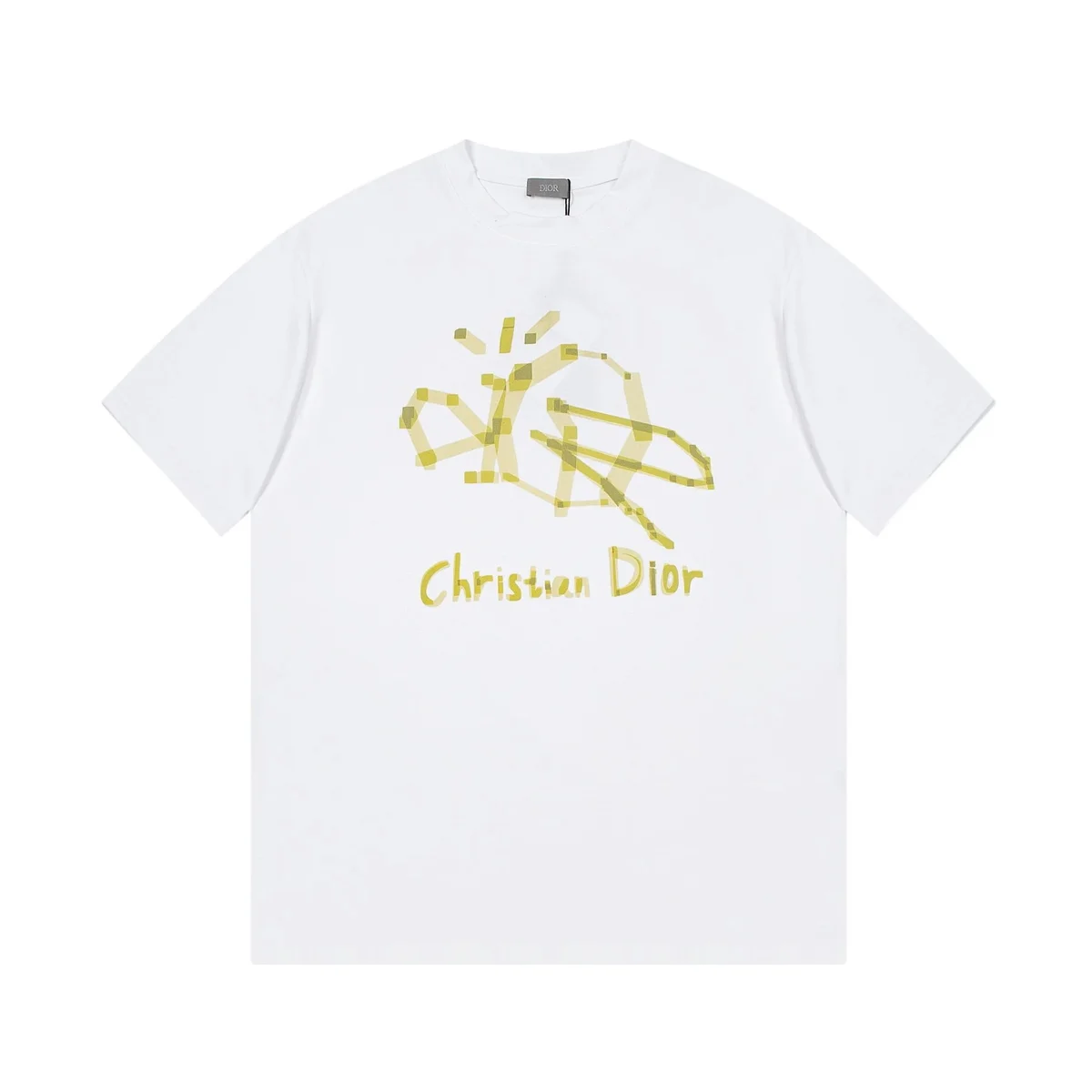 Dior Christian Dior Bee Print T-Shirt White White - 1