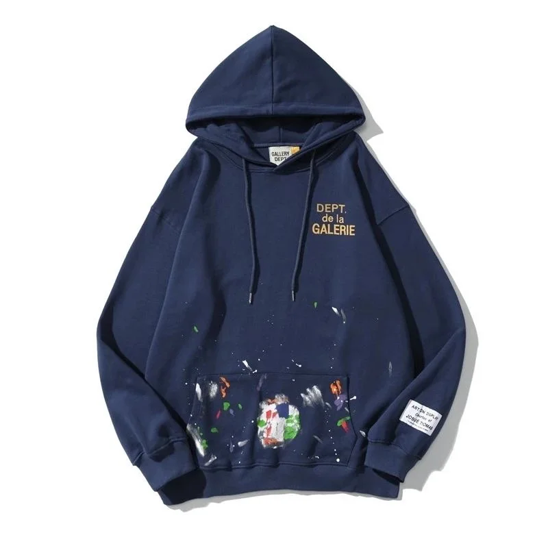 Gallery Dept. Gallery Dept. Art That Kills Painted Hoodie Navy - 1
