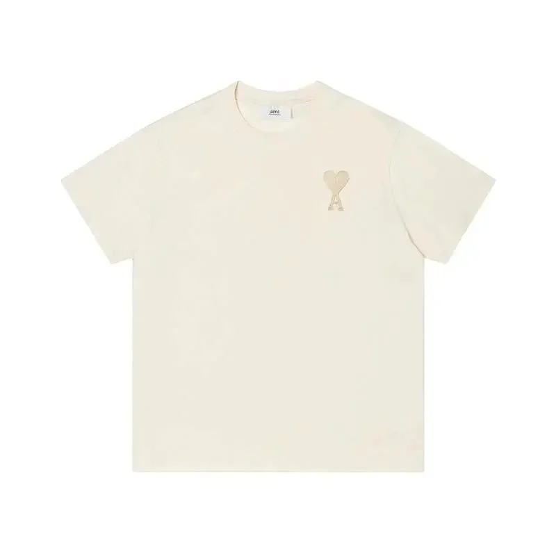 Ami Paris Ami Ami de Coeur Cream T-Shirt Cream - 1