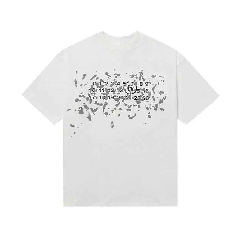 Maison Margiela Maison Margiela White 41 Splatter Print T-Shirt White - 1