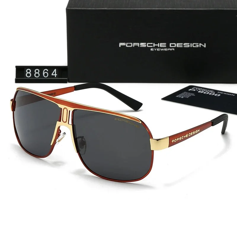 Porsche Design Porsche Design P-8000 8864-A Aviator Sunglasses Brown - 1