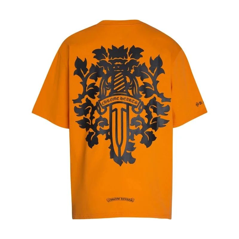 Chrome Hearts Chrome Hearts Orange Floral Crest T-Shirt Orange - 1