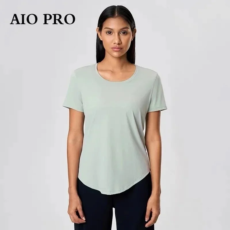 Other AIO PRO玉灰T-Shirt Casual Top Grey - 1