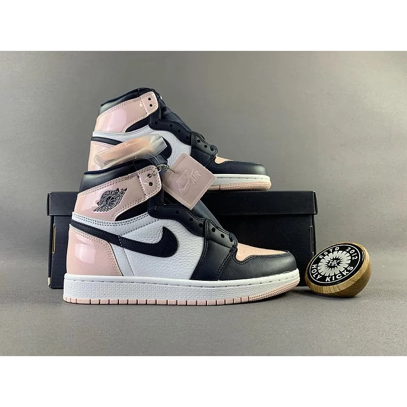 Nike Nike Air Jordan 1 Black/Pink/White Sneakers Black - 1
