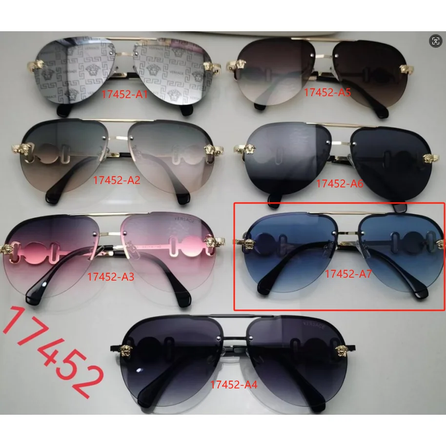 Versace Versace Iconic 17452-A7 Blue Aviator Sunglasses Blue