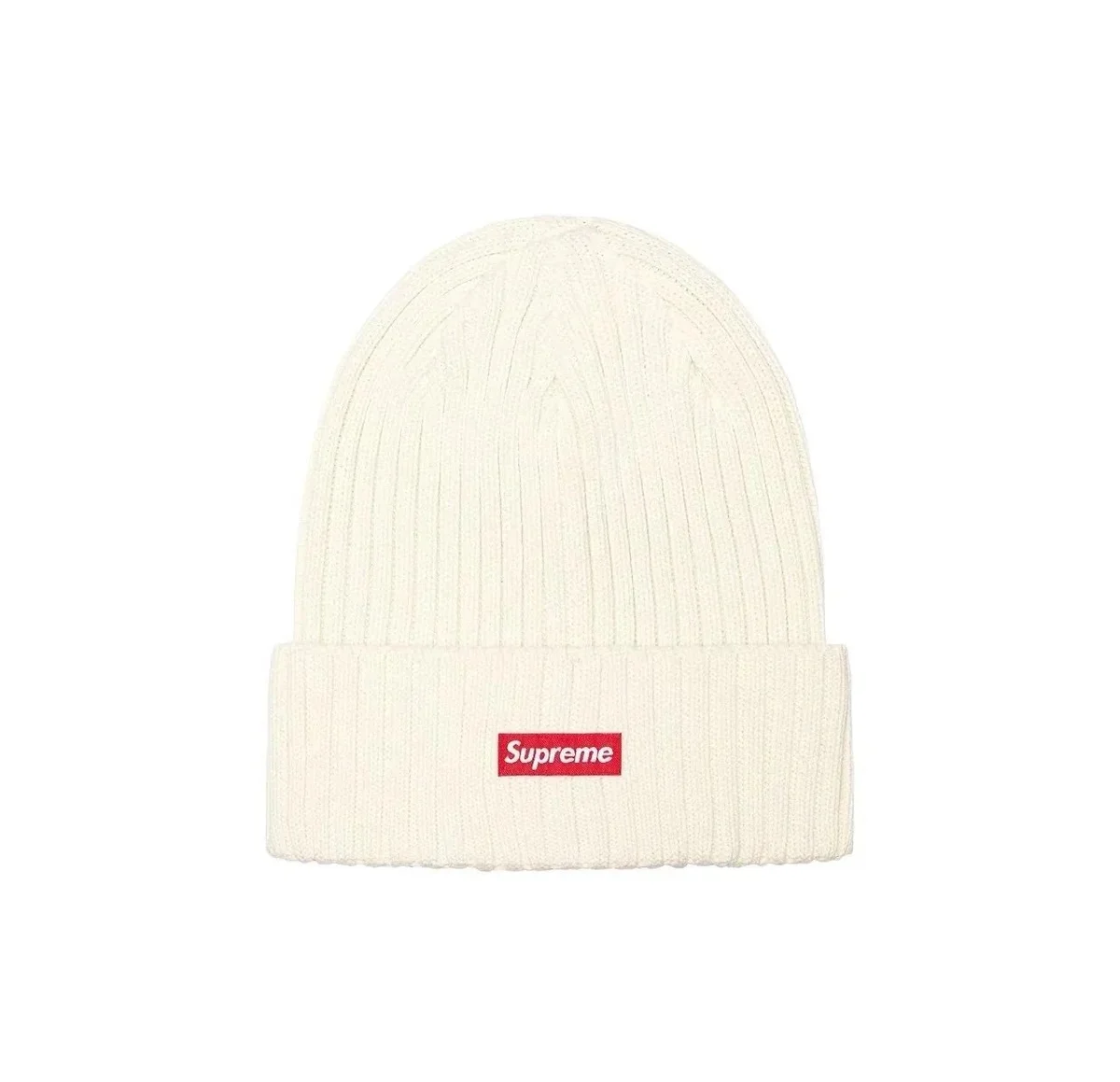 Supreme Supreme Beanie White Red Logo Headwear White - 1