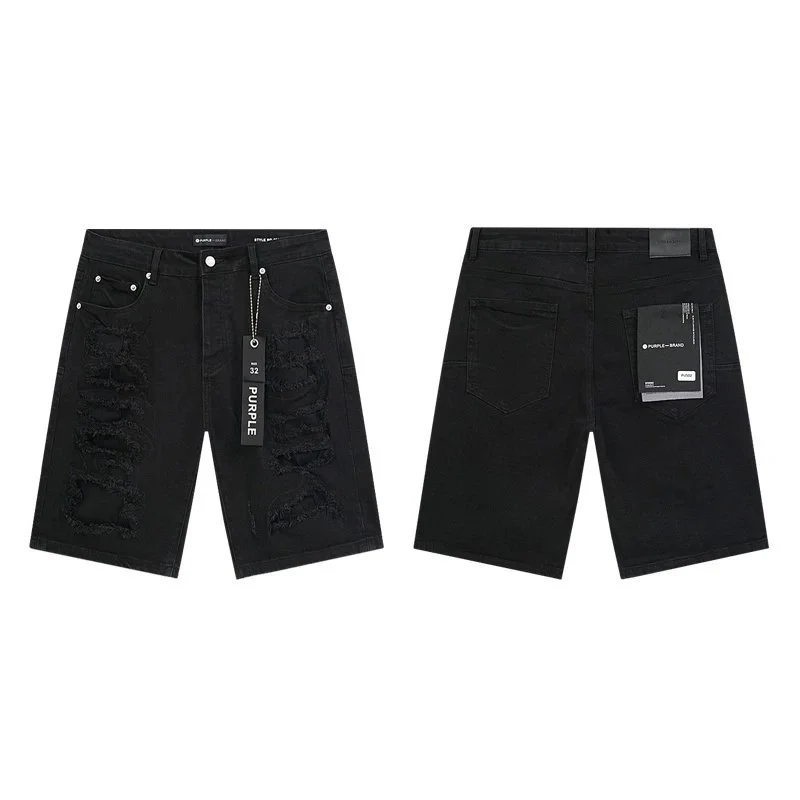 Purple Brand Purple Brand P001 Black Denim Shorts Black - 1