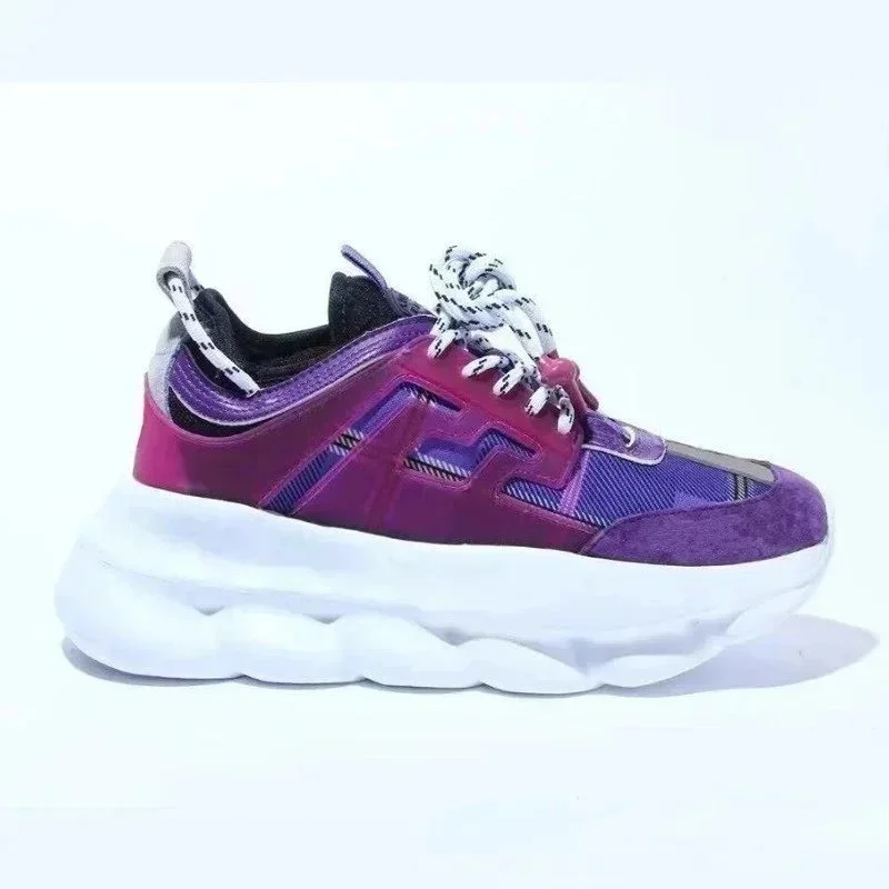 Fendi Fendi FF Logo Purple Multicolor Chunky Sneaker Purple