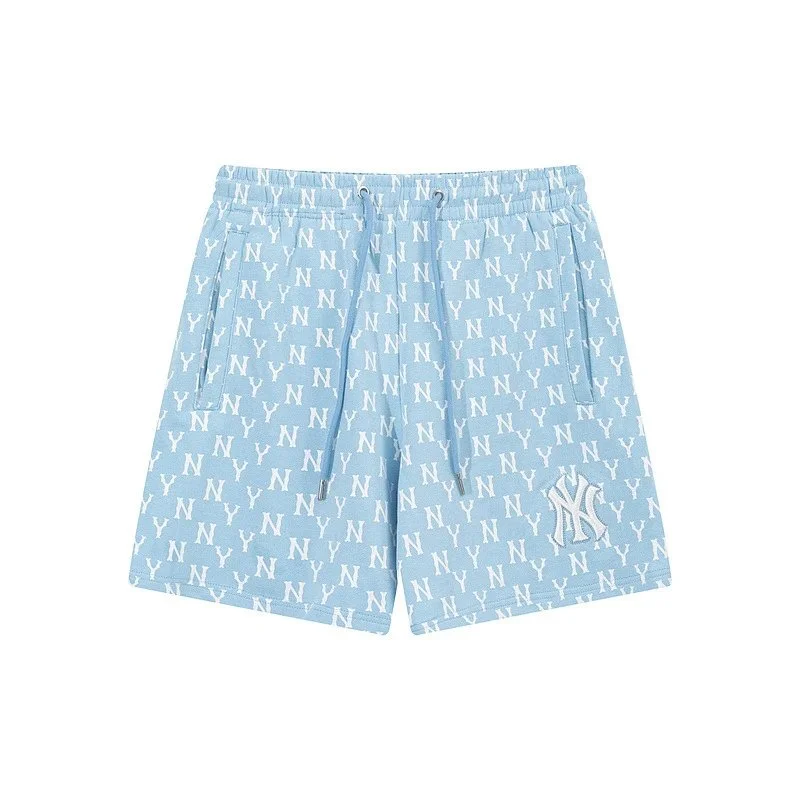 Other MLB New York Yankees Light Blue Lettering Shorts Blue - 1
