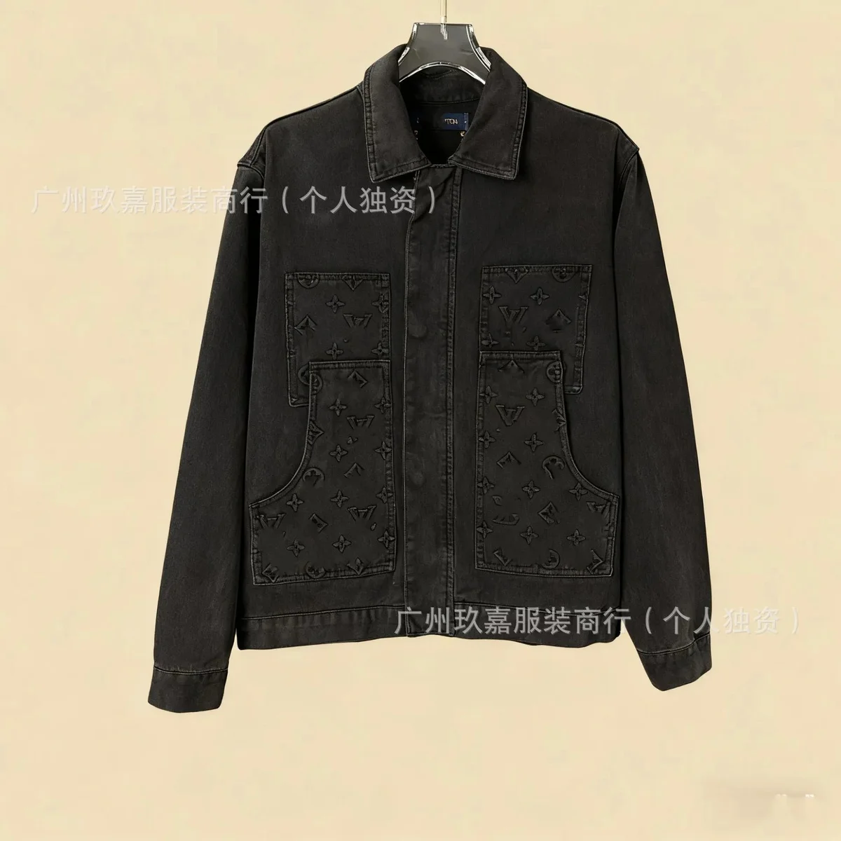 Louis Vuitton Louis Vuitton Monogram Black Denim Jacket Black