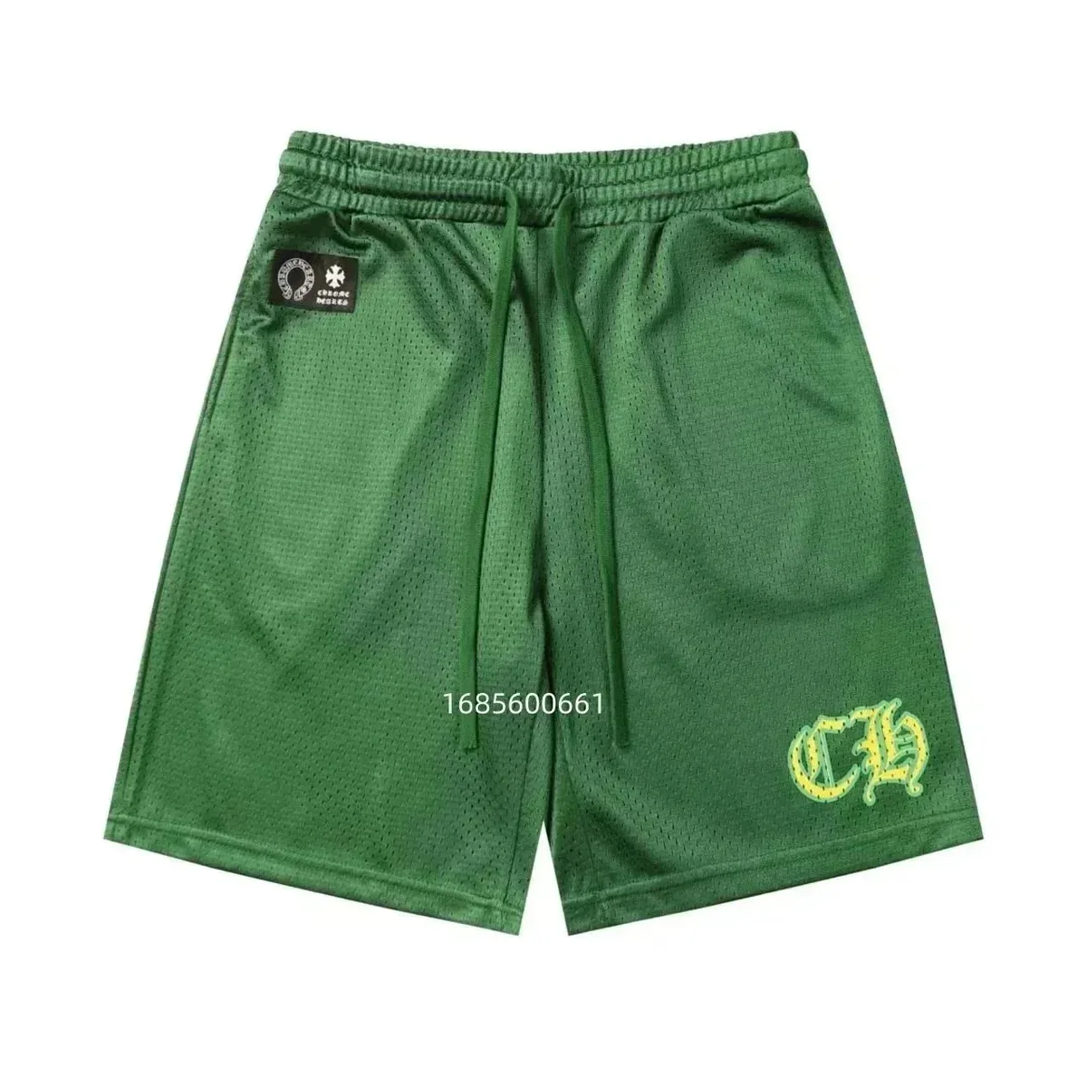 Chrome Hearts Chrome Hearts CH Green/Neon Yellow Mesh Shorts Green