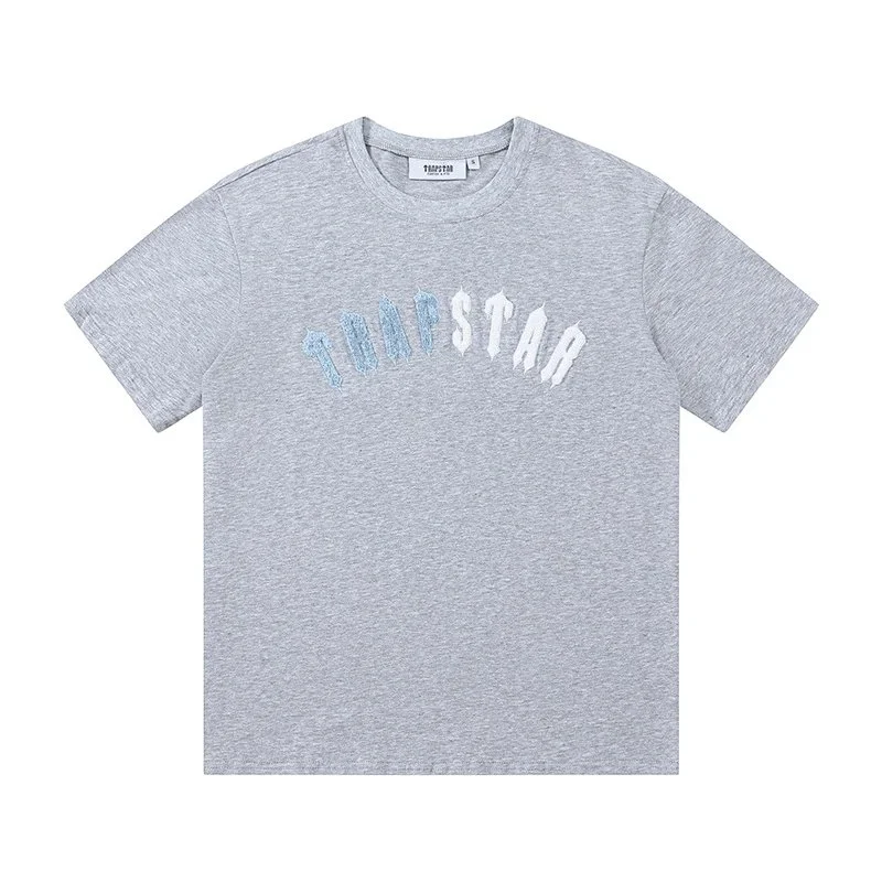 Trapstar Trapstar Grey 'TRAPSTAR' Embroidered T-Shirt Grey - 1