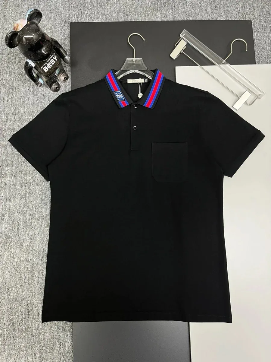 Gucci Gucci Classic Logo Black Polo Shirt Black - 1