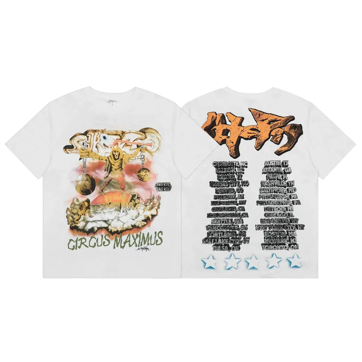 Other Unisex White Circus Maximus Graphic T-Shirt White - 1