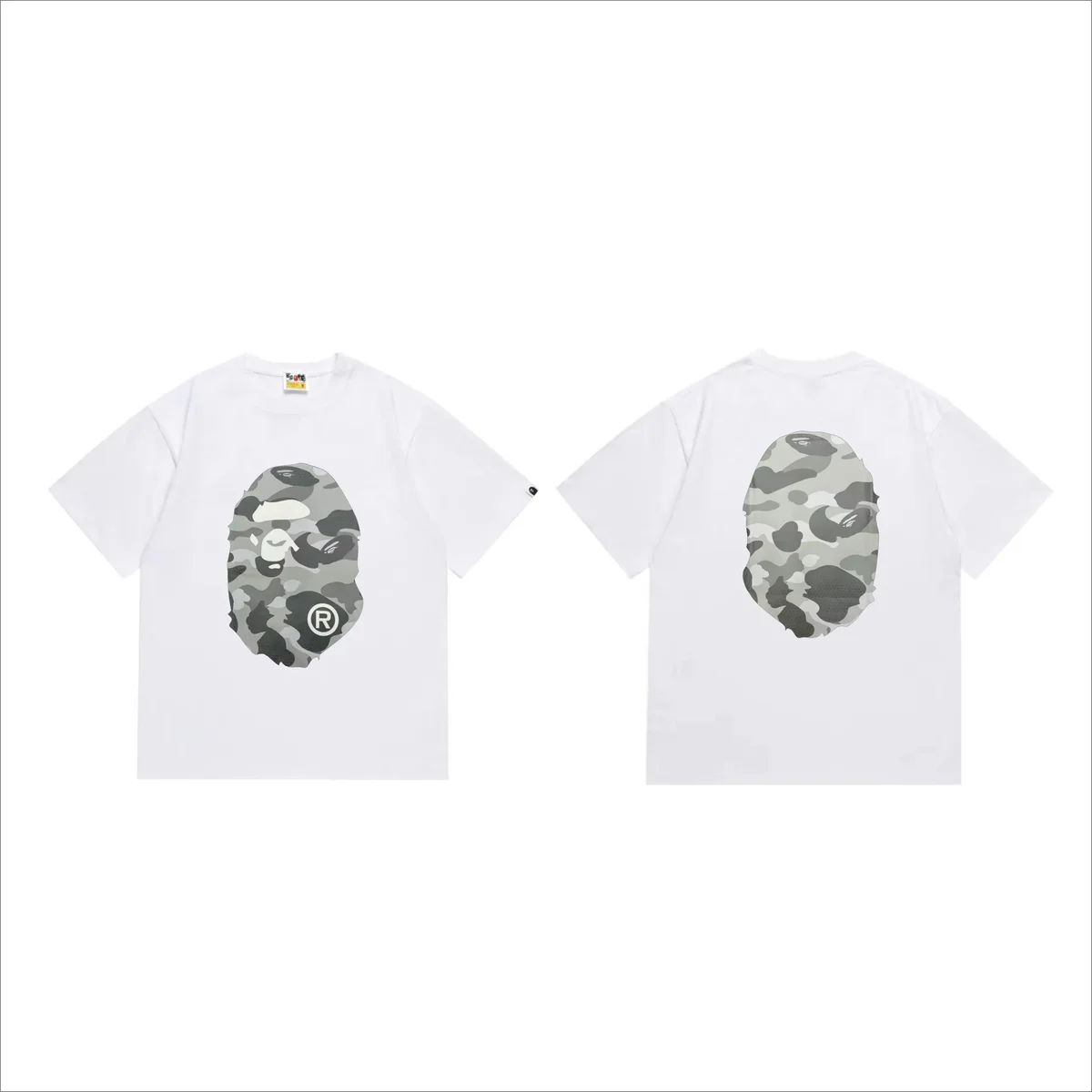 A Bathing Ape A Bathing Ape BAPE STA White Camo Head T-Shirt White - 1
