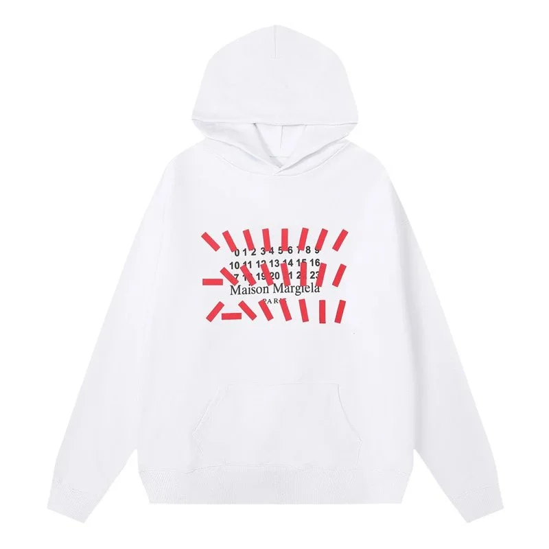 Maison Margiela Maison Margiela White Red Graphic Hoodie White - 1