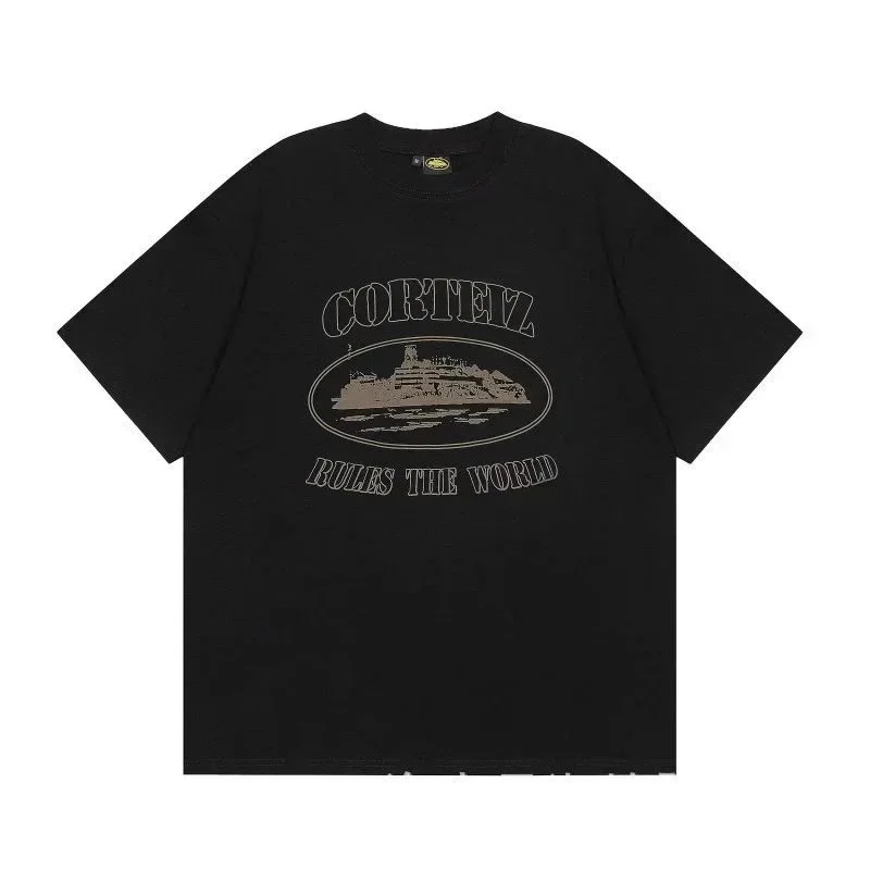 Corteiz Cortez Rules the World Black T-Shirt Black - 1
