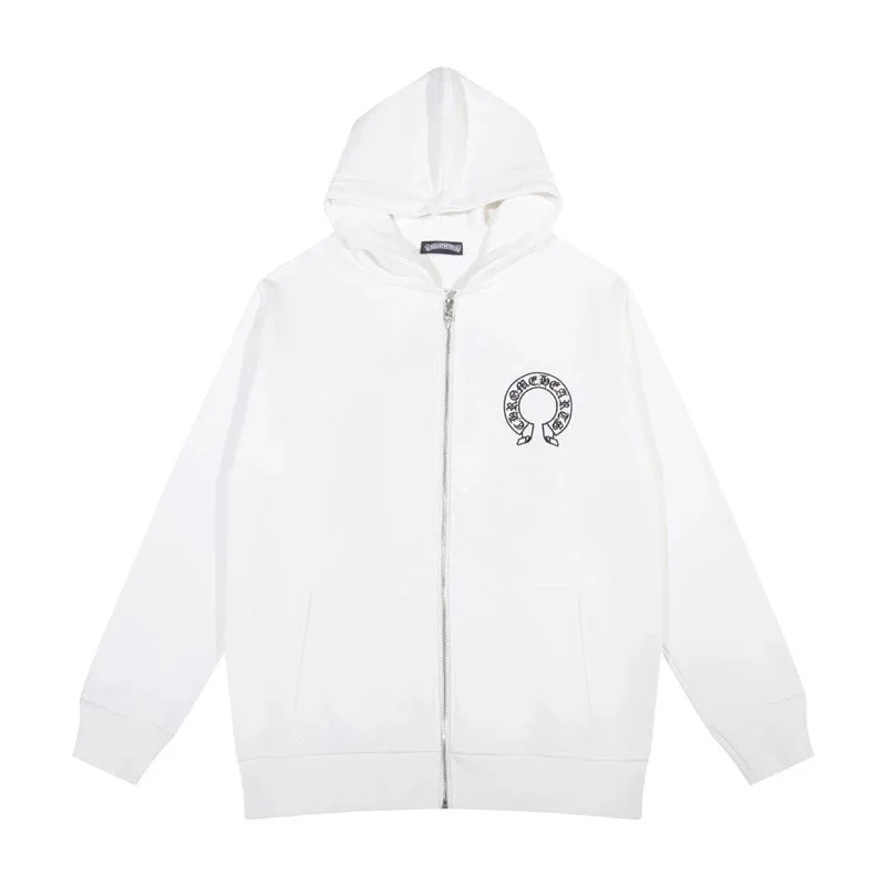 Chrome Hearts Chrome Hearts CH White Zip-Up Hoodie White