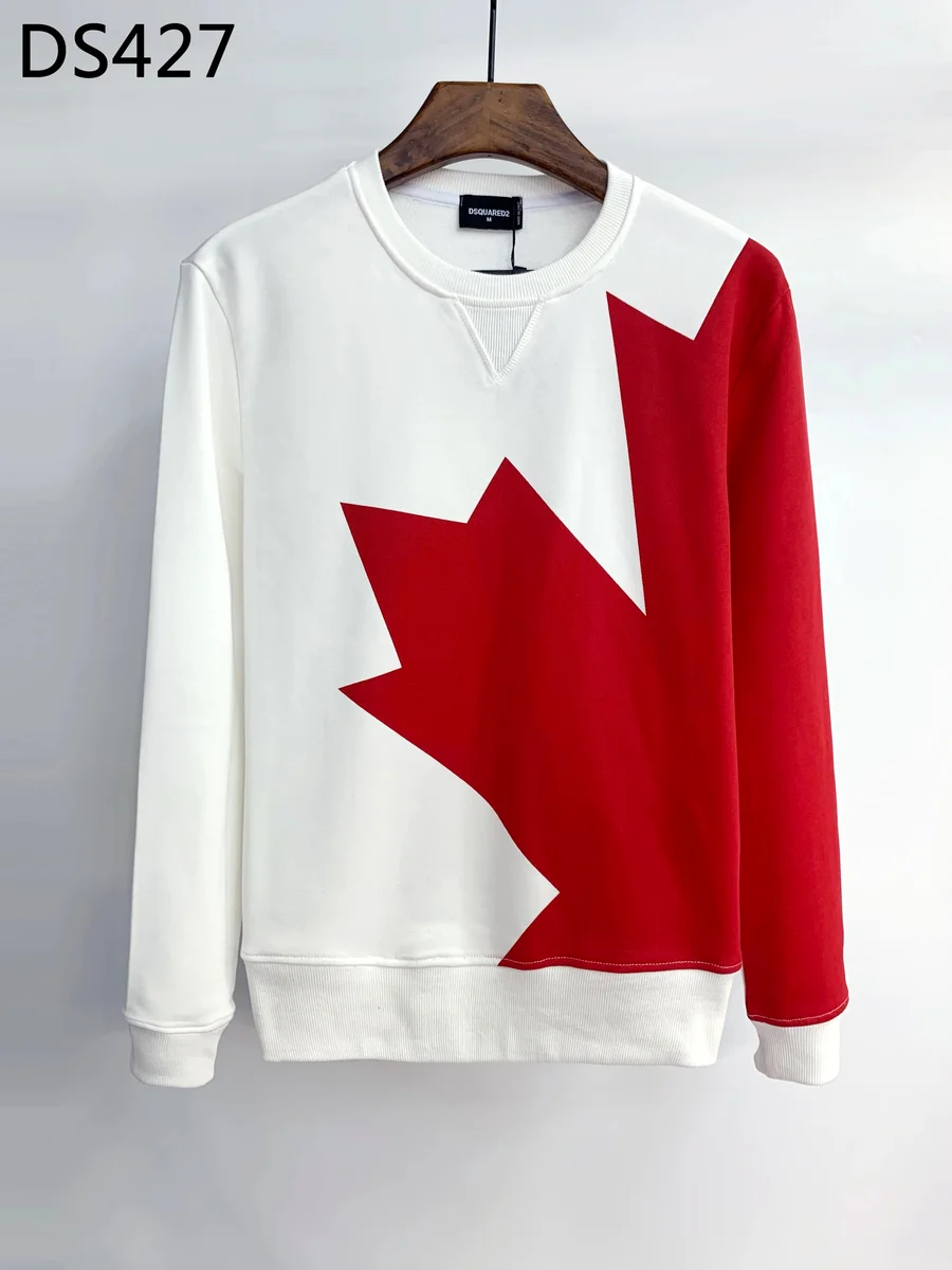 DSQUARED2 DSQUARED2 Maple Leaf Red/White Sweatshirt White - 1