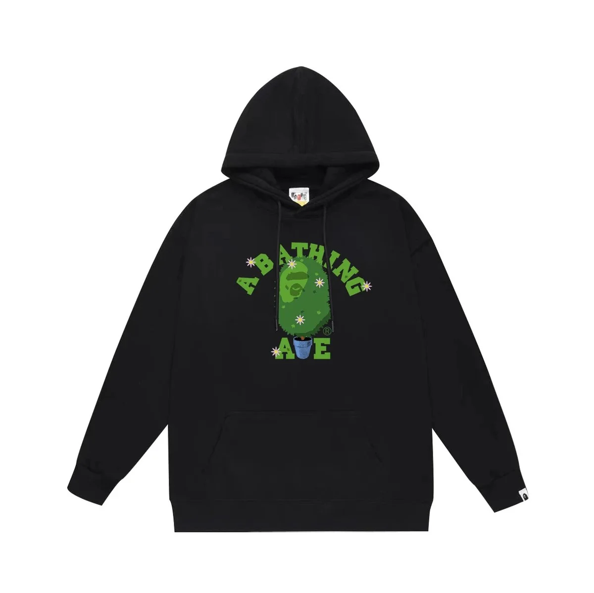 A Bathing Ape A Bathing Ape BAPE STA Green Cactus Black Hoodie Black - 1