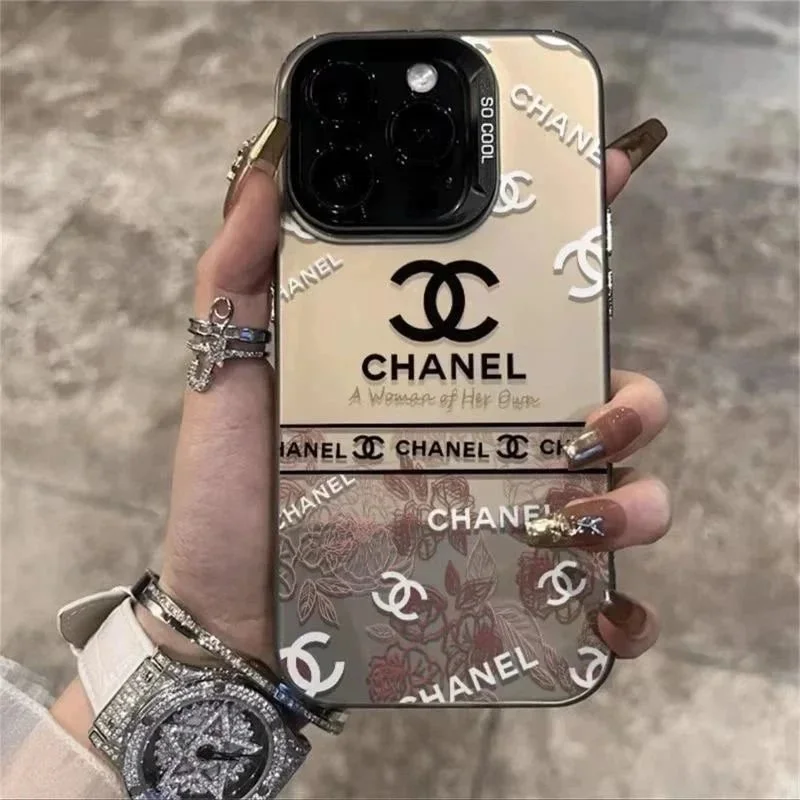 Chanel Chanel Beige Floral Print Phone Case Beige