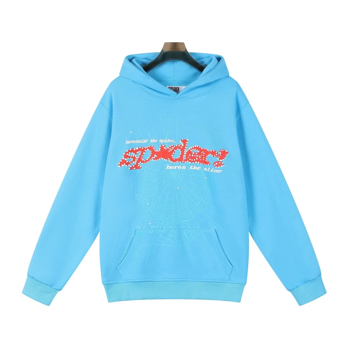 SP5DER SP5DER Sky Blue Spider Graphic Hoodie Blue