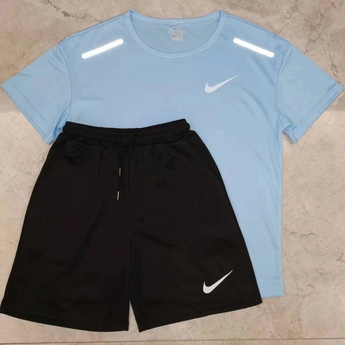 Nike Nike Dri-FIT Reflective Light Blue/Black Co-ord Set Multicolor