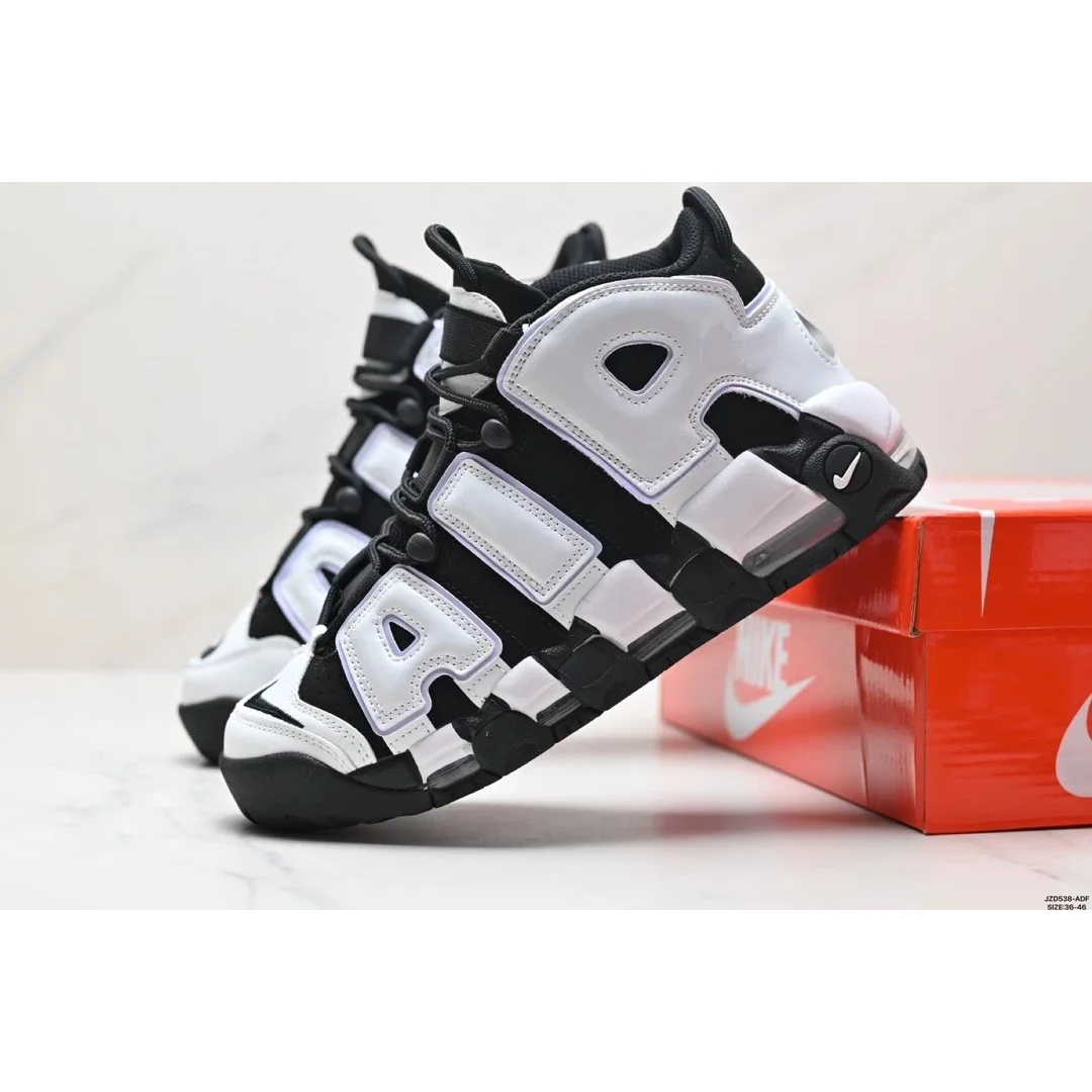 Nike Nike Air More Uptempo Black/White Sneakers Black - 1