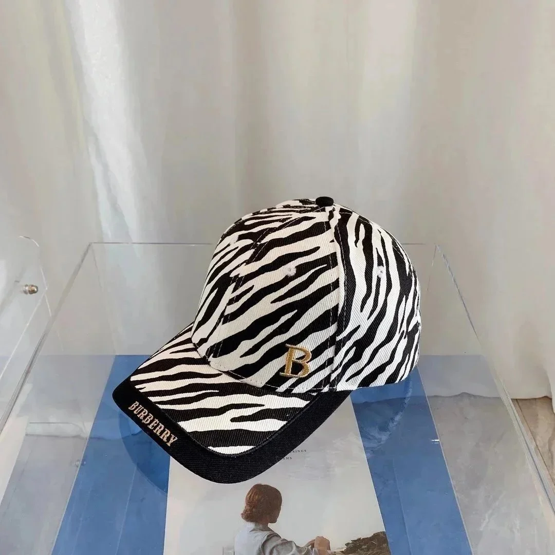 Burberry Burberry Zebra Print Baseball Cap Multicolor