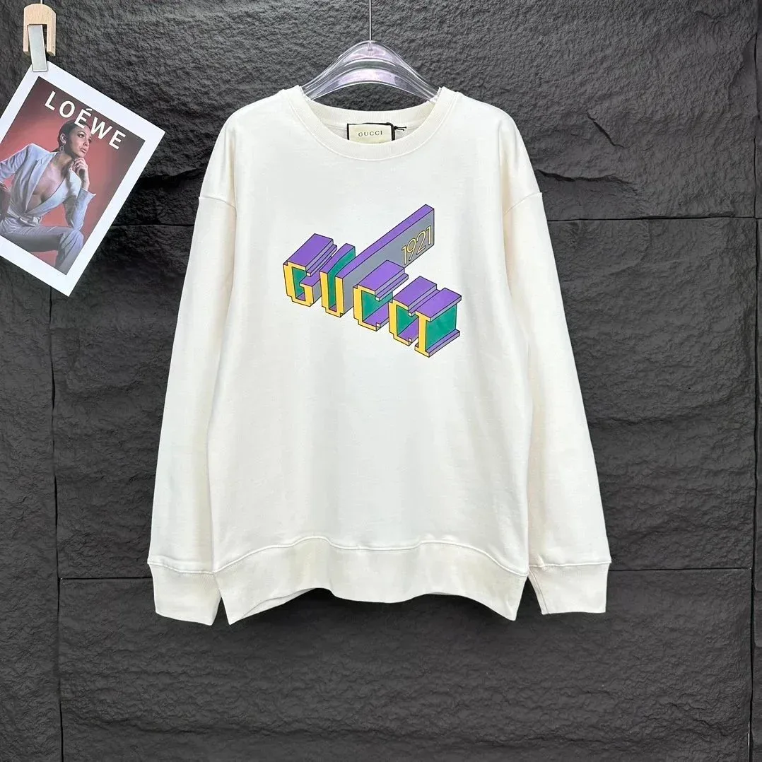 Gucci Gucci Interlocking G 1921 3D Logo Cream Sweatshirt Cream