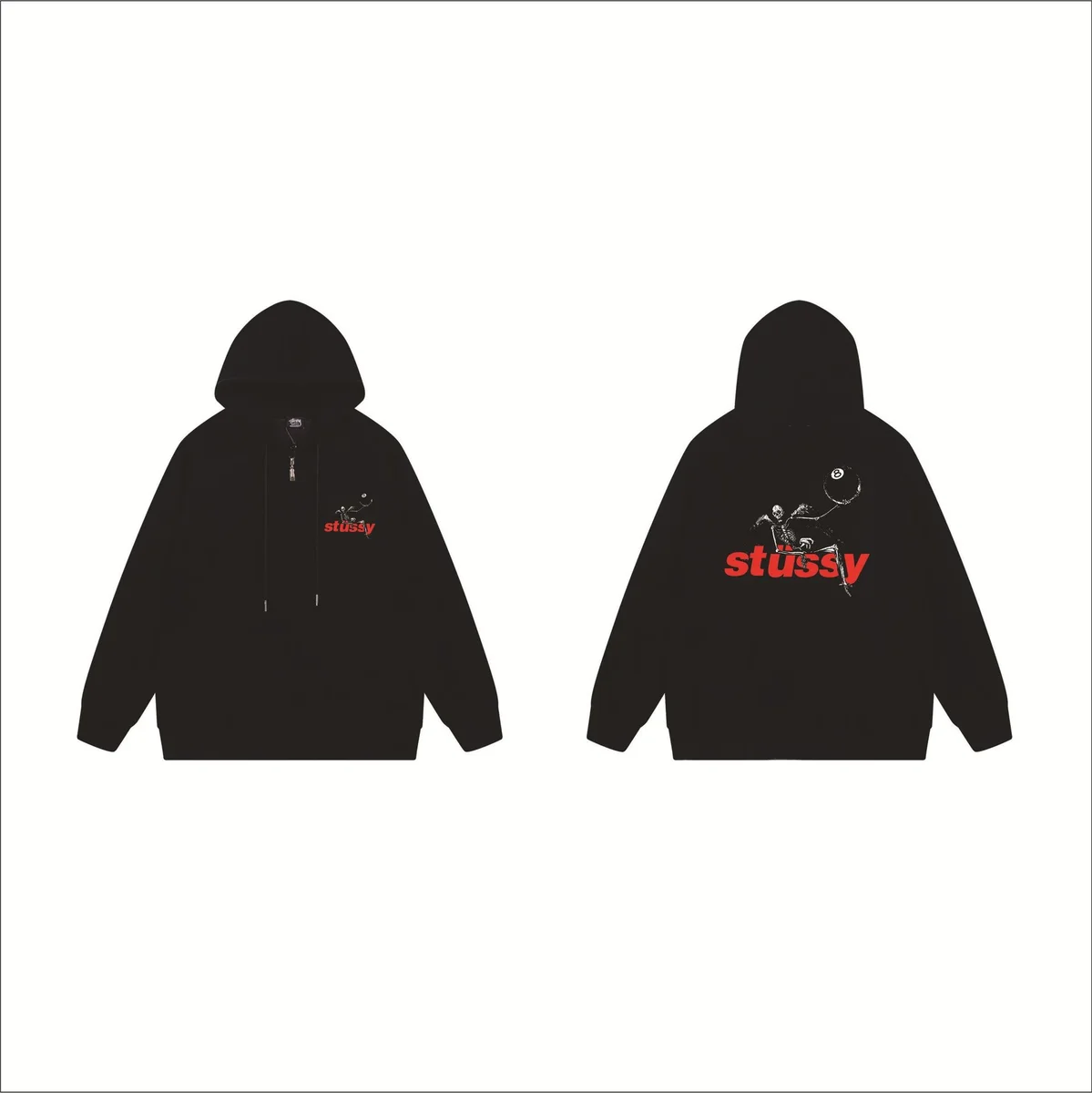 Stussy Stussy Shooter Black Zip-Up Hoodie Black - 1