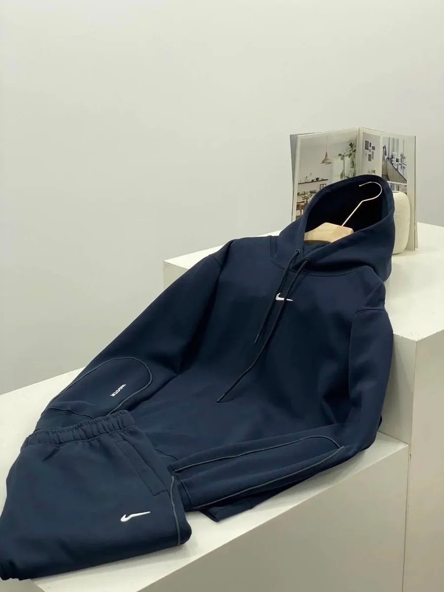 Nike Nike Air Force 1 Navy Hoodie & Shorts Set Navy - 1