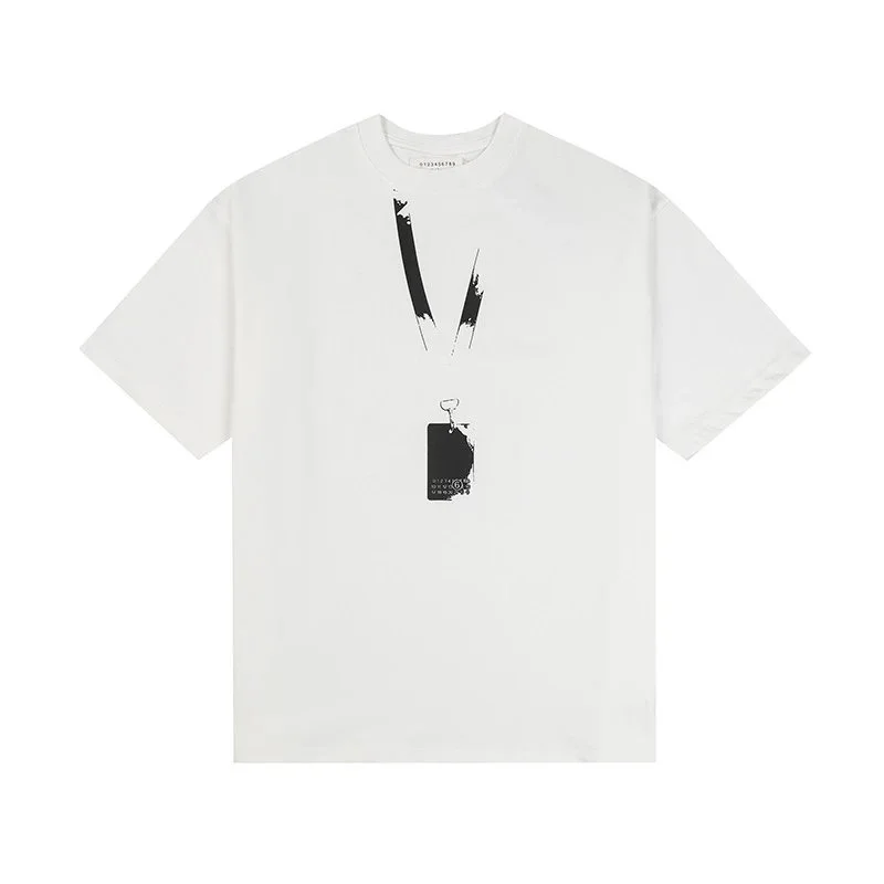 Other White Oversized T-Shirt with Abstract Graphic White - 1