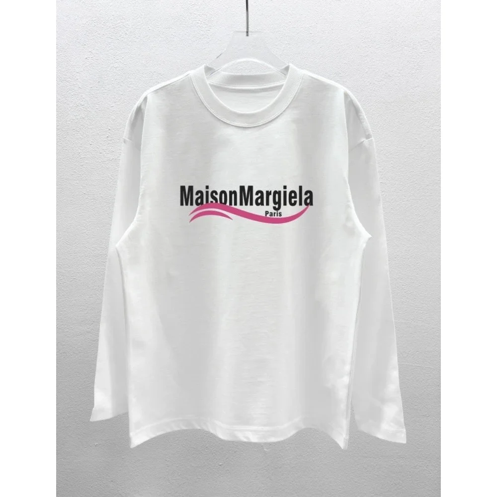 Maison Margiela Maison Margiela White Logo Long Sleeve T-Shirt White - 1
