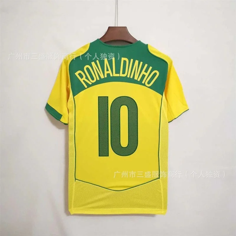 Other Brazil National Team Ronaldinho 10 Jersey Yellow/Green Yellow - 1