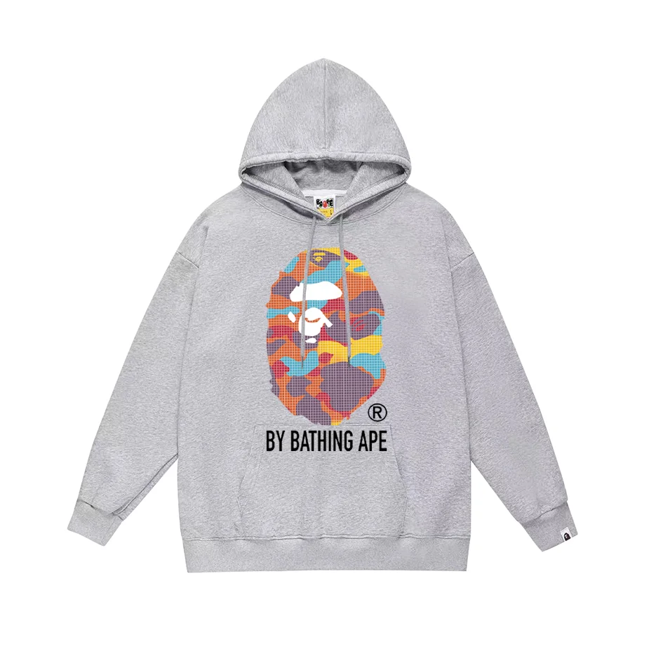 A Bathing Ape A Bathing Ape ABC Camo Grey Hoodie Grey - 1