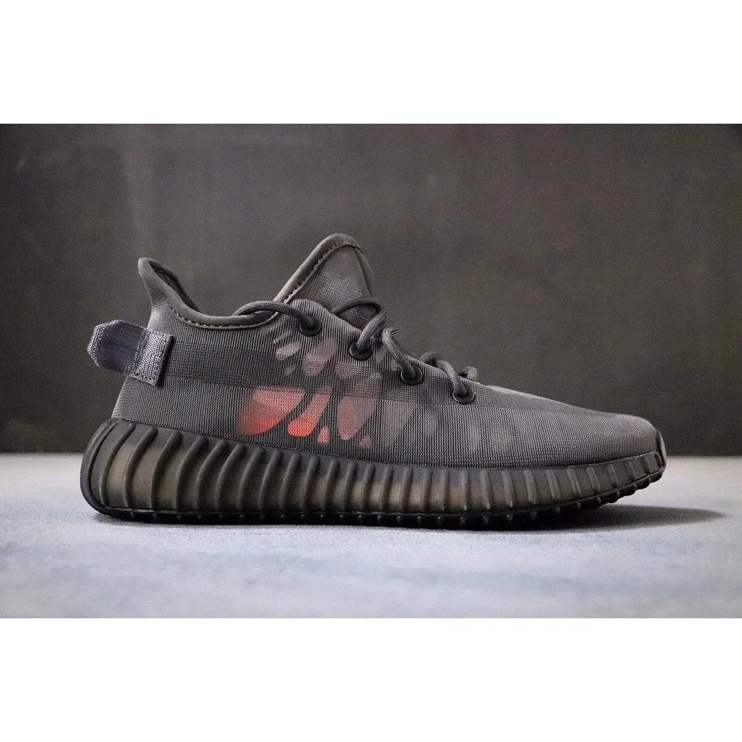 Adidas Adidas Yeezy 350 V2 Triple Black Ice Silk Sneakers Black - 1