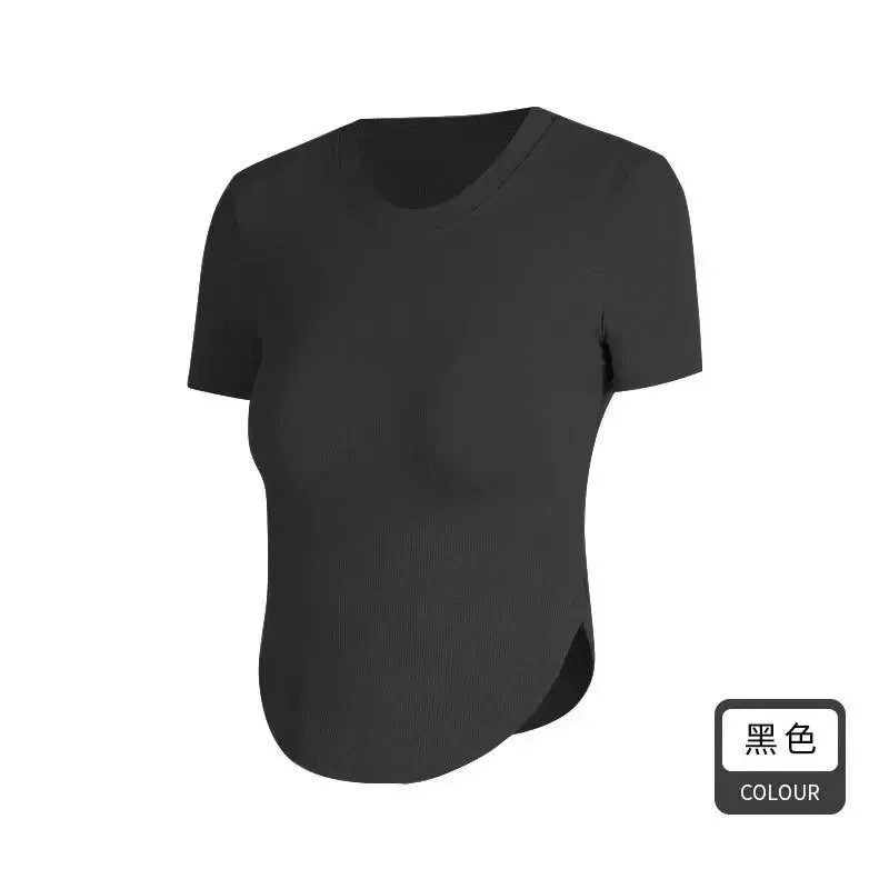 Other Black Ribbed T-Shirt Casual Top Black - 1