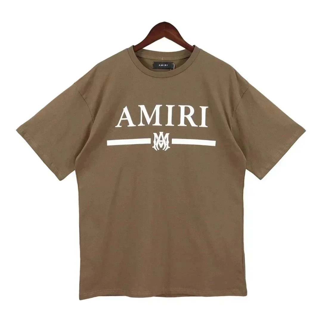 Amiri Amiri Brown AMRI Logo T-Shirt Brown - 1