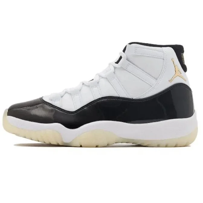 Nike Nike Air Jordan 11 White Black Gold Sneakers Black