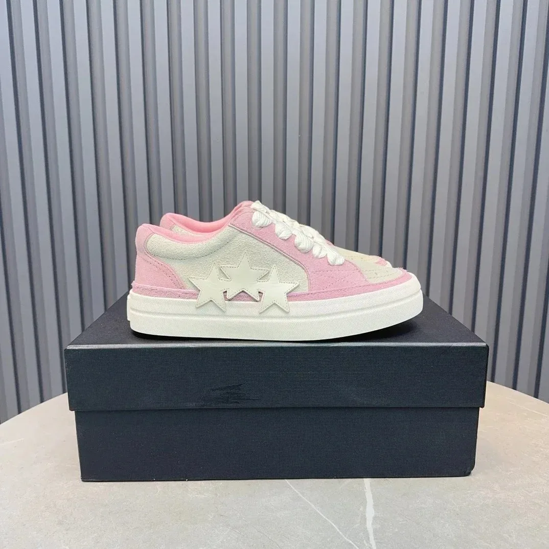 Other Unisex Pink & White Star Embellished Sneakers Pink - 1