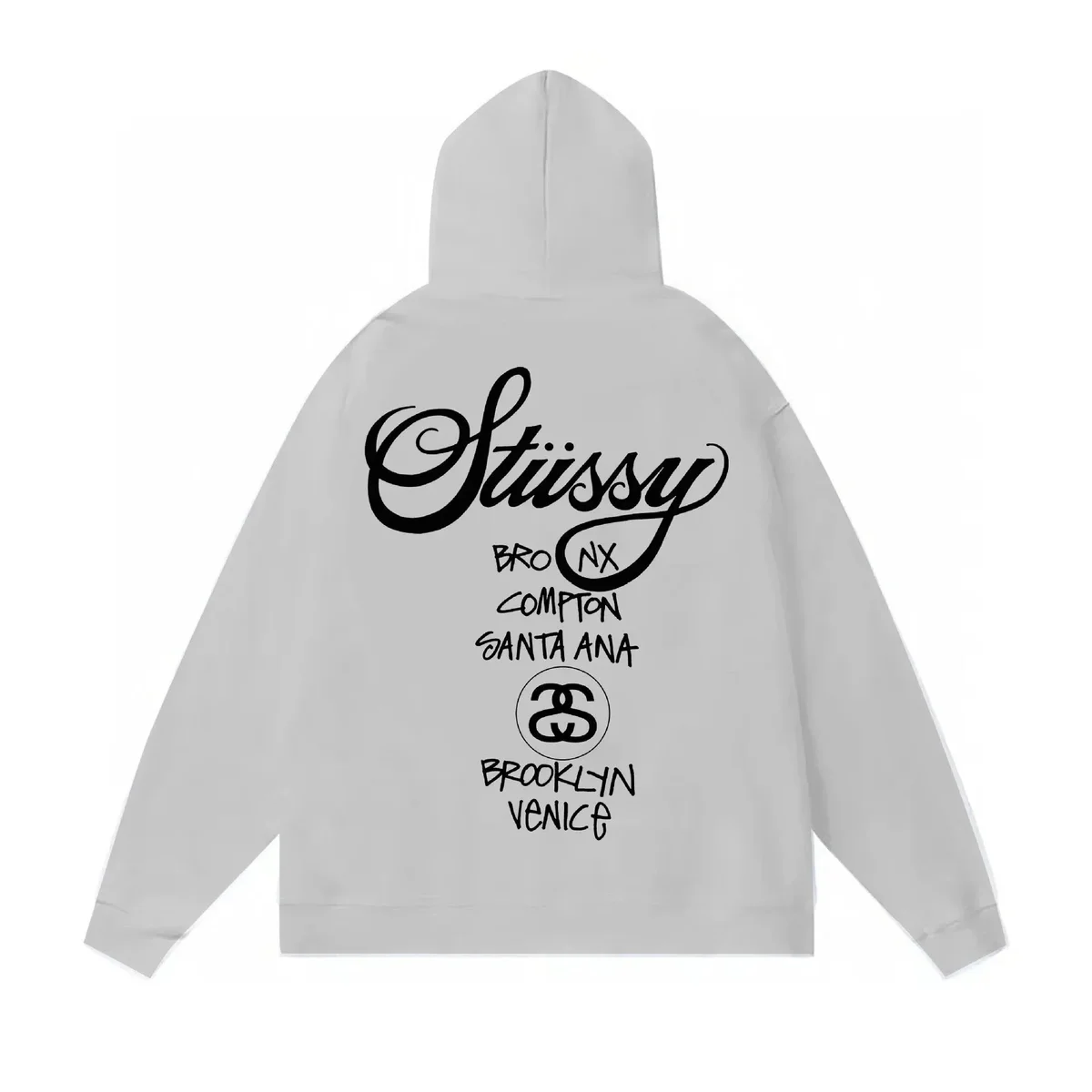 Stussy Stüssy Grey Stussy Script Hoodie Grey